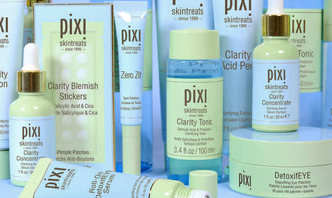 Clarity Collection shown on a blue background