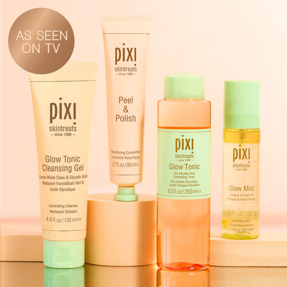 As Seen on TV: Perfect Glow Kit featuring Glow Tonic Cleaning Gel, Peel & Polish, Glow Tonic and Glow Mist